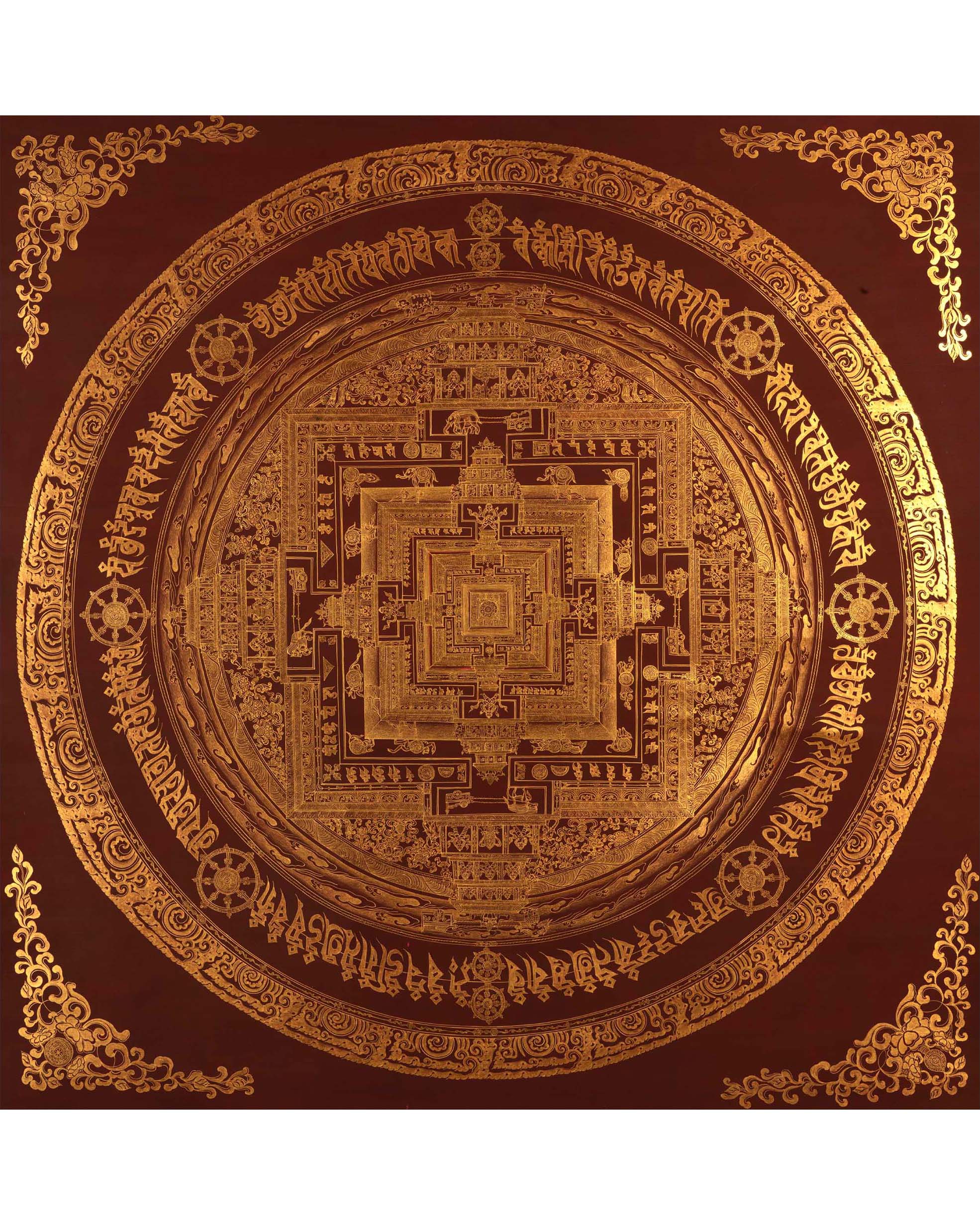 Gold Style Mandala | Buddhist Mandala Thangka