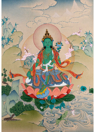 Green Tara Thangka
