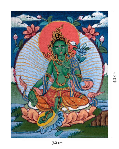 Tibetan Thangka Green Tara
