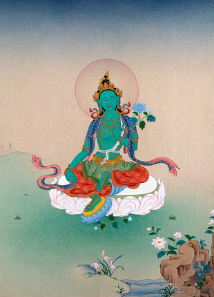 Tibetan Green Tara Thangka