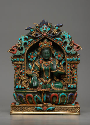 Aventurine Stone Green Tara Statue