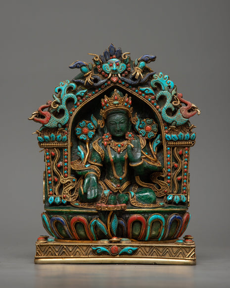 Aventurine Stone Green Tara Statue