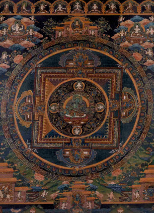 Green Tara Mandala Thangka | Traditional Tibetan Painting | Wall Decors