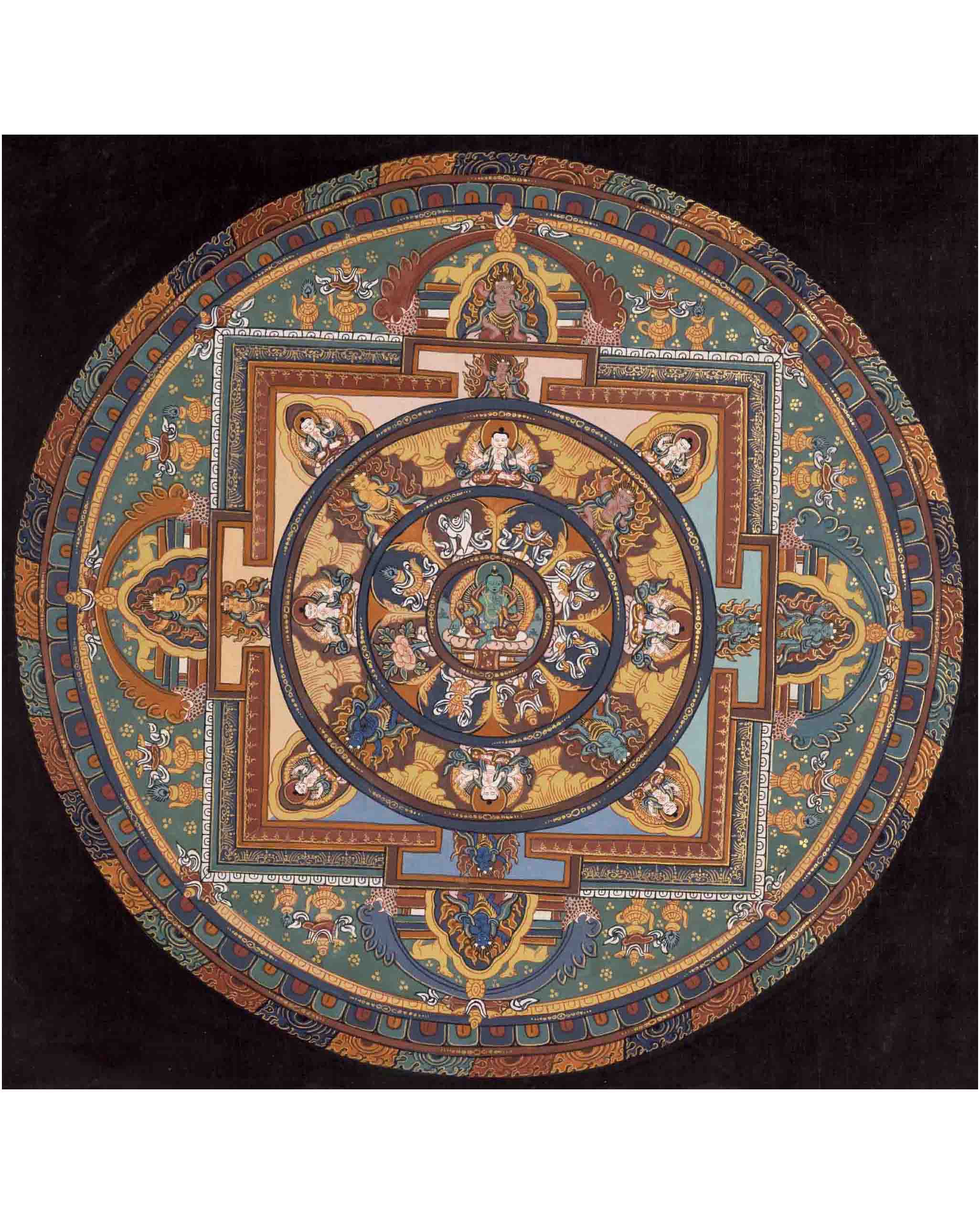Green Tara Mandala Thangka | Traditional Painting