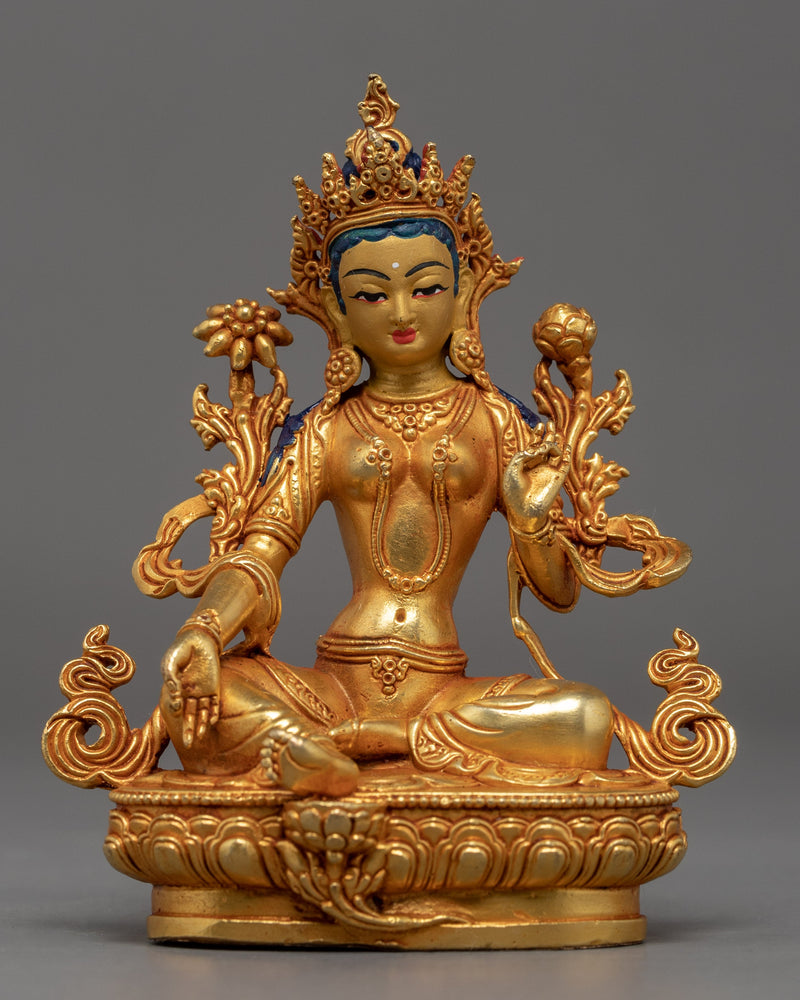 Green Tara Statue | Mother Drolma Sculpture | Buddhist Gifts