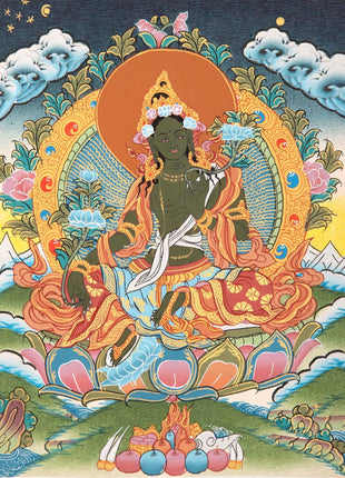 Green Tara  Thangka | Wall Decoration Painting