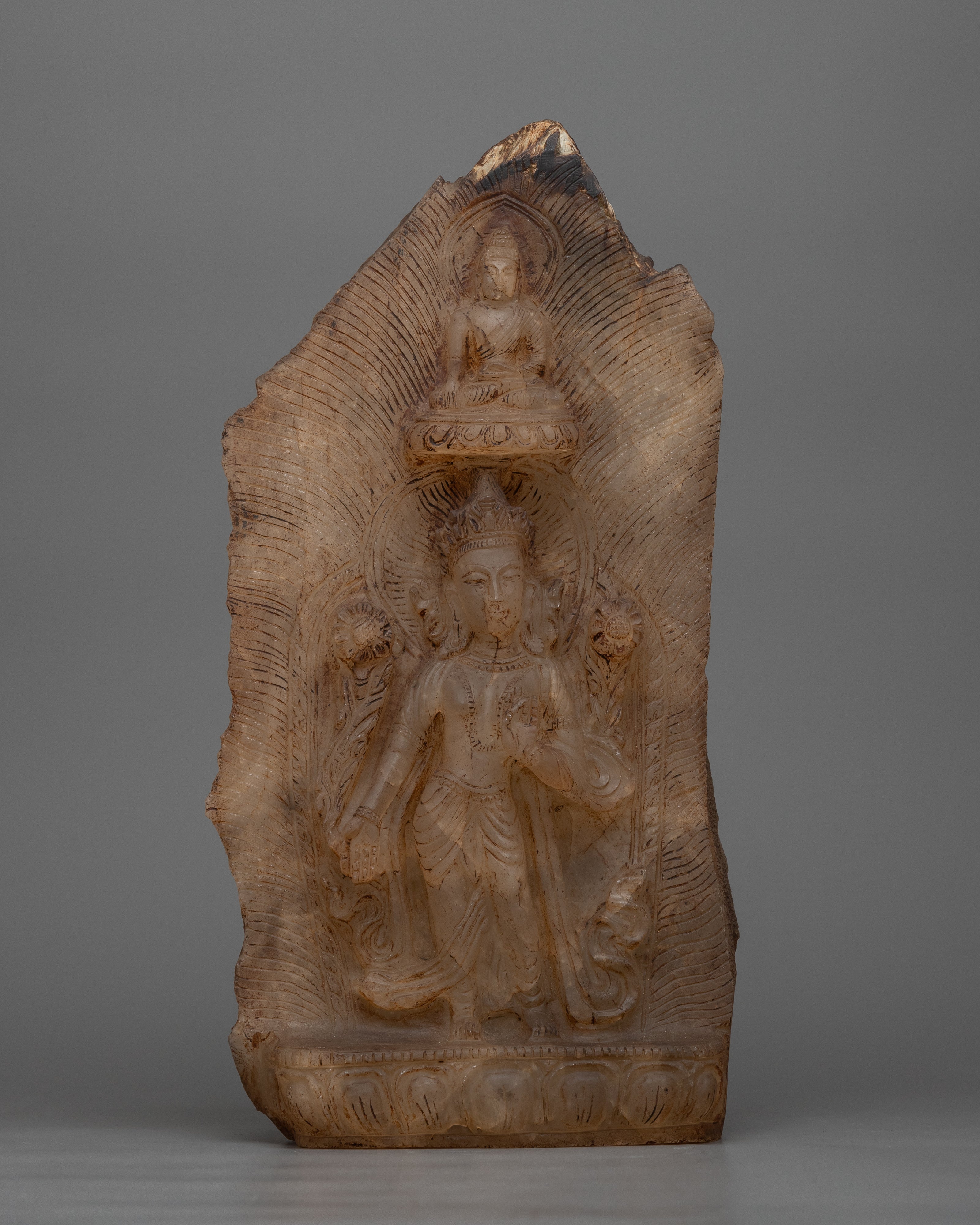 Standing Crystal Green Tara Statue 