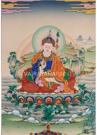 mantra-of-guru-rinpocheHigh-Quality Thangka Print To Practice Mantra Of Guru Rinpoche