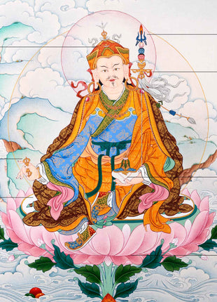Guru Rinpoche Thangka | Traditionally Hand Painted Art