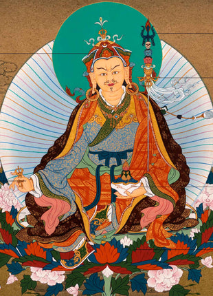 Wrathful Padmasambhava Thangka Painting | Himalayan Buddhist Art