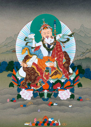 Guru Rinpoche With Consort Thangka