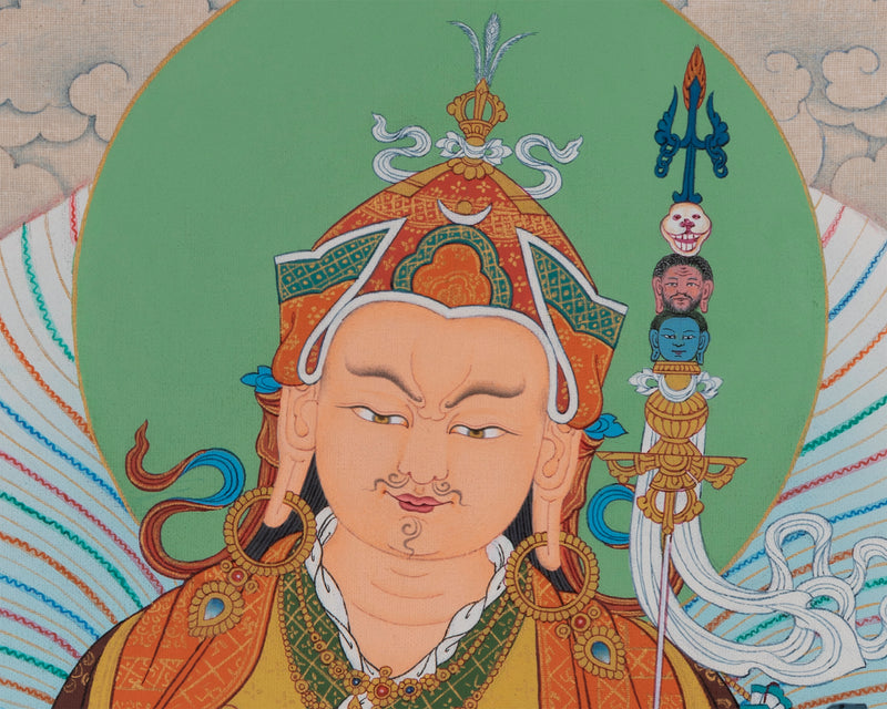 Guru Rinpoche | Padmasambhava Thangka Painting | Tibetan Buddhist Art