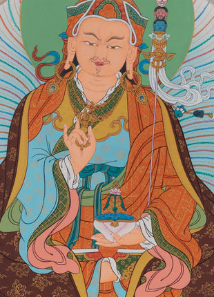 Guru Rinpoche | Padmasambhava Thangka Painting | Tibetan Buddhist Art