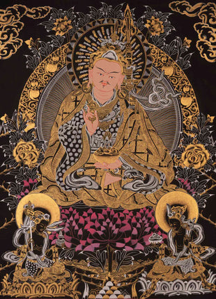 Guru Rinpoche Thangka | Traditional Tibetan Art | Wall Decors