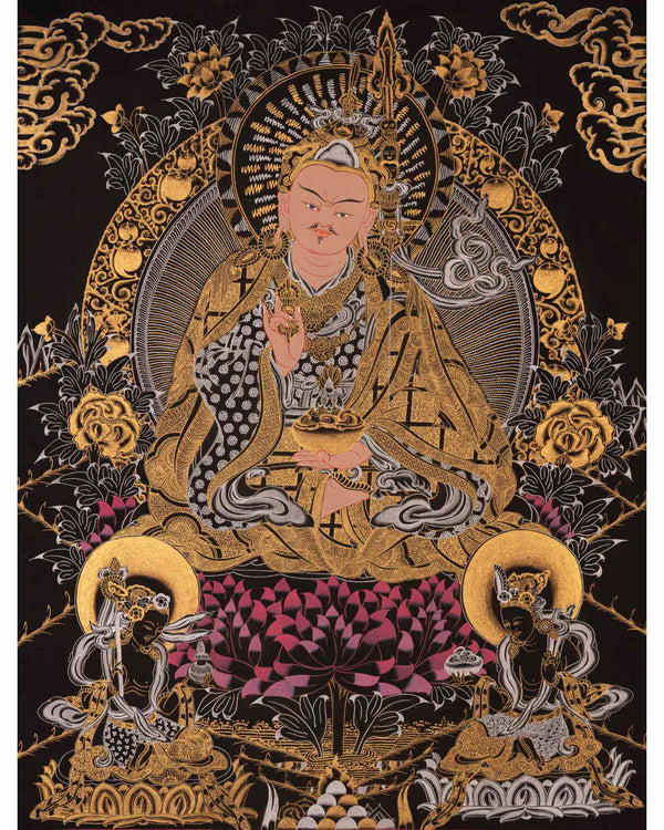 Guru Rinpoche Thangka | Traditional Tibetan Art | Wall Decors