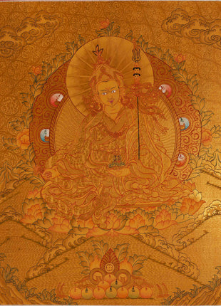 Guru Rinpoche Thangka | Wall Hanging Decor | Religious Art