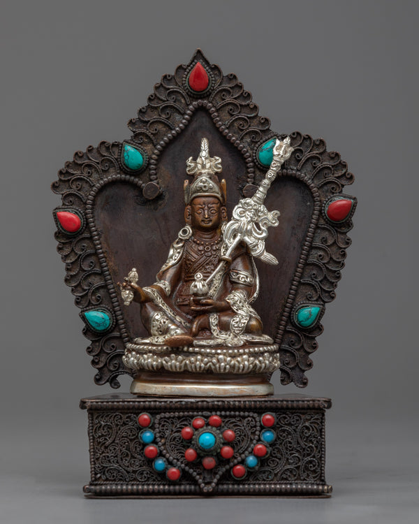 Guru Rinpoche Buddha Mini Statue | Machine Made Buddhist Sculpture