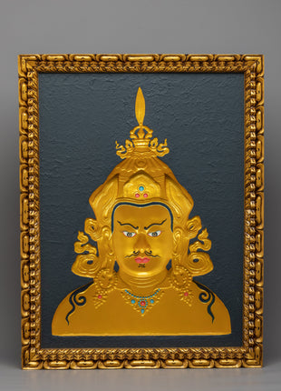 Guru Rinpoche Wooden Thangka 