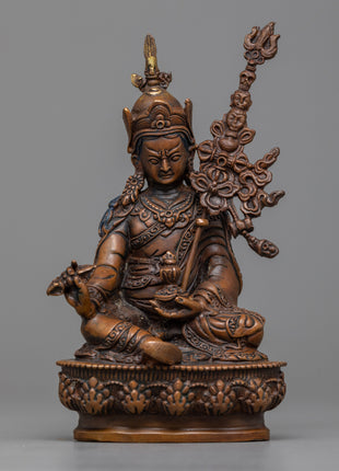 Oxidized Copper Guru Rinpoche Statue 