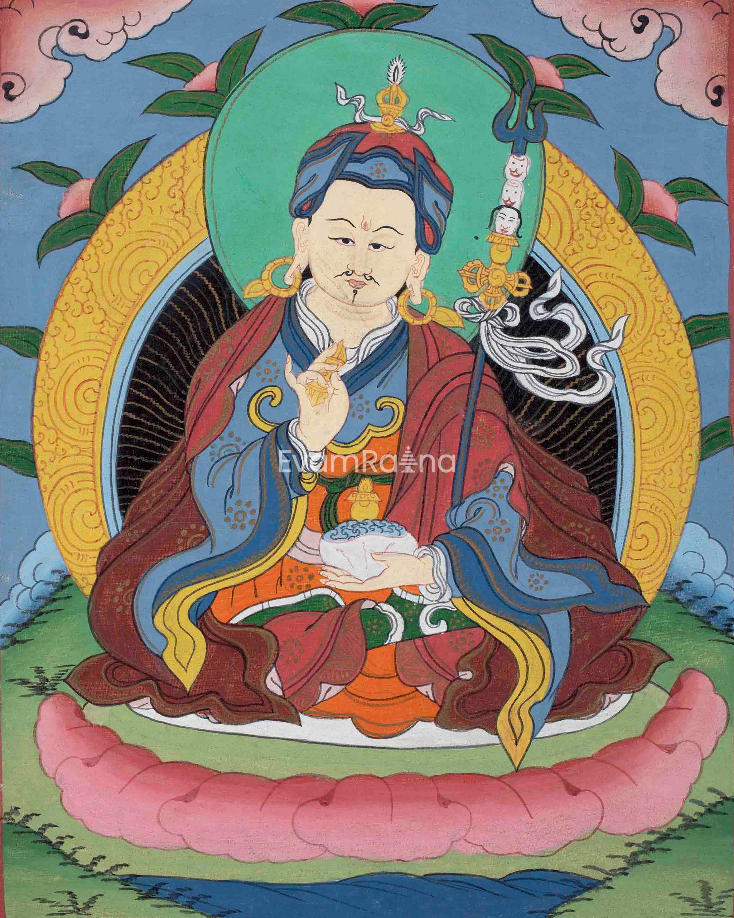 Vintage Guru Rinpoche Thangka | Padmasambhava Thangka