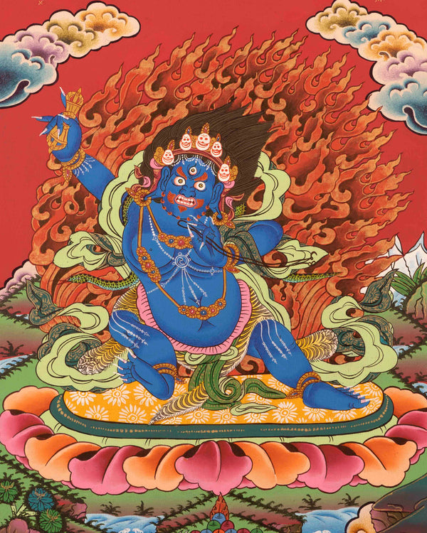 HandPainted Vajrapani Thangka | Buddhist Traditional Art