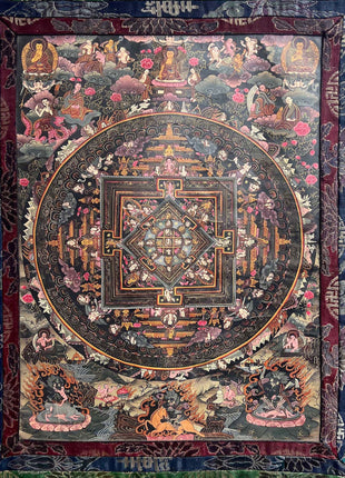 Heruka Mahakala Mandala | Old Tibetan Thangka