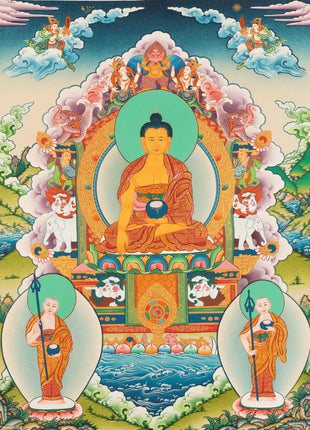 Himalayan Buddha Shakyamuni | Originally Hand-Painted Thangka