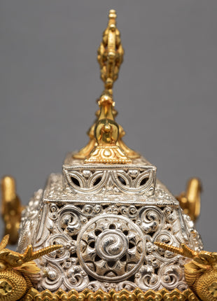 Decoratrive Incense Burner | Golden Tibetan Ritual Burner