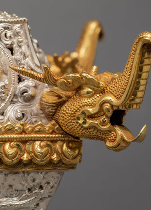 Decoratrive Incense Burner | Golden Tibetan Ritual Burner