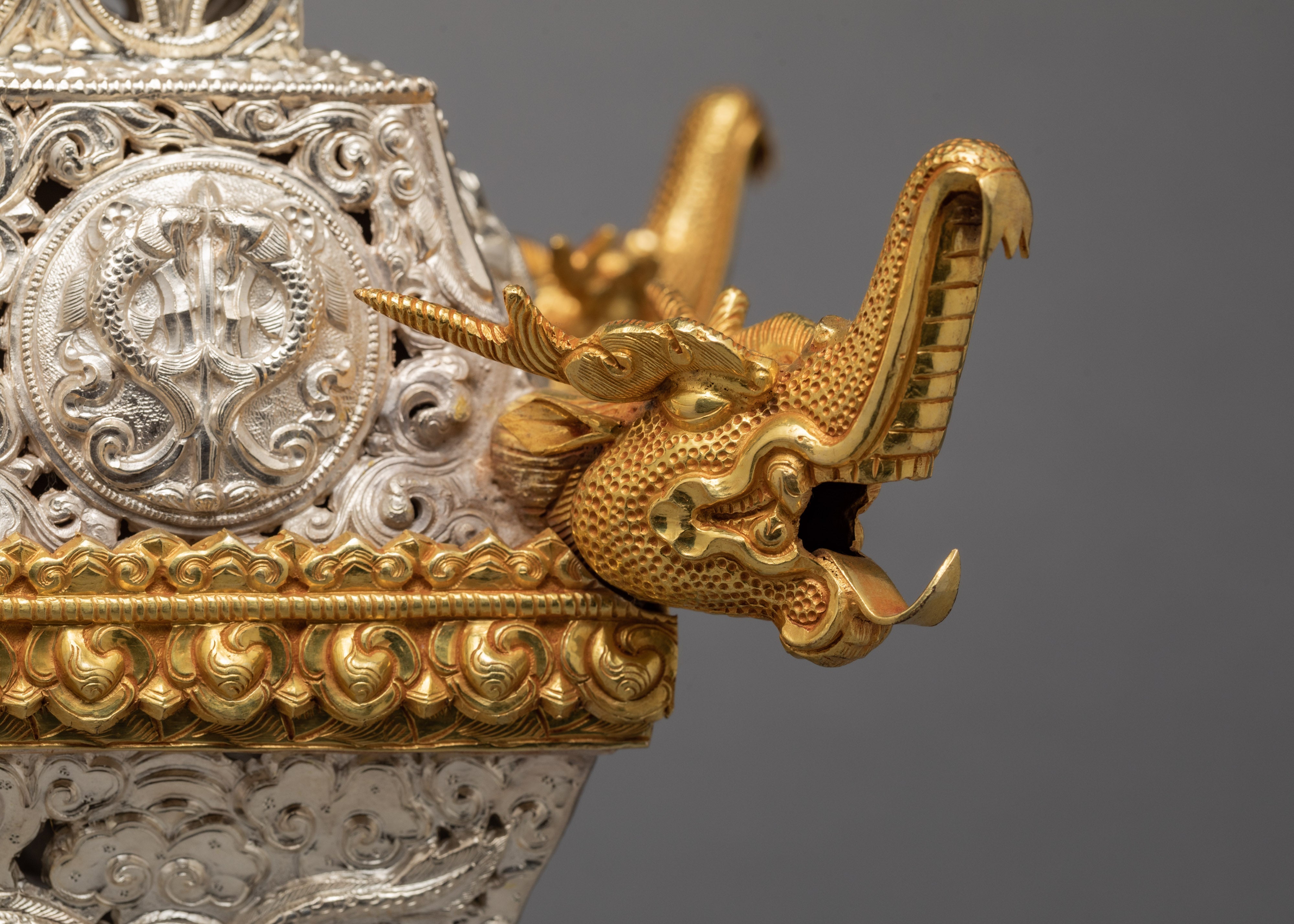 Decoratrive Incense Burner | Golden Tibetan Ritual Burner