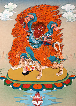 Dorje Drollo | 8 Manifestation Of Padmasambhava | Buddhist Brocade Thangka