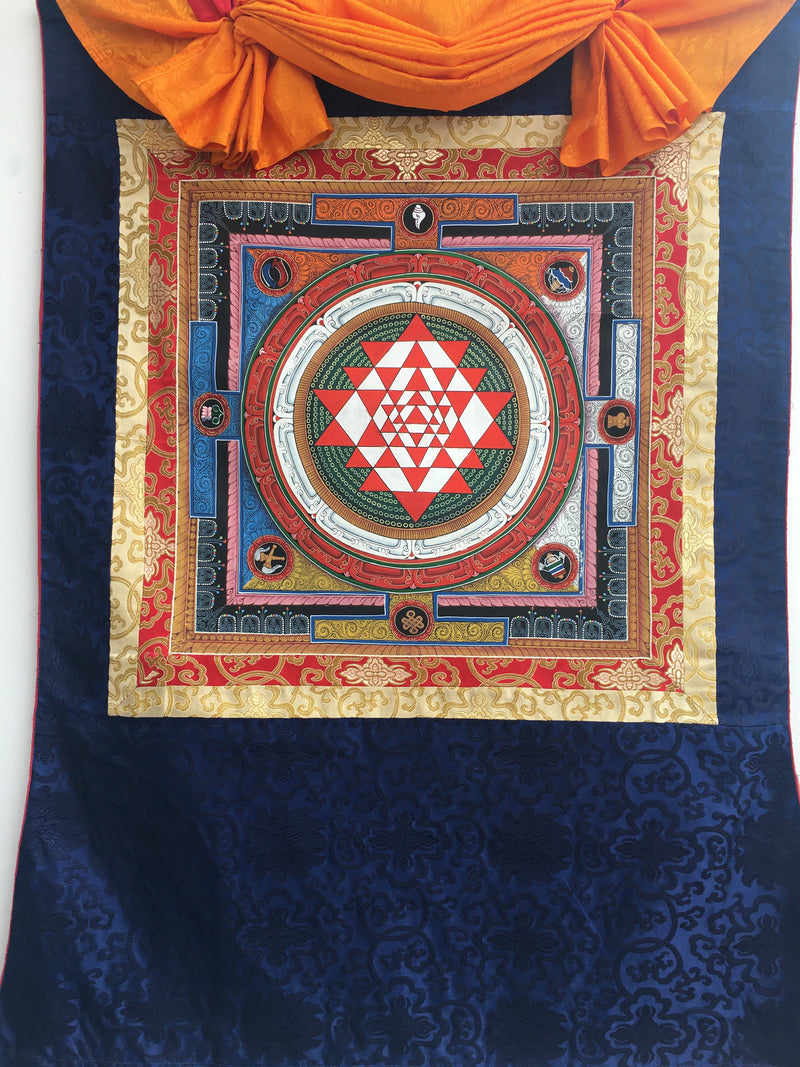 Shri Yantra Mandala Thangka | Tibetan Buddhist Art