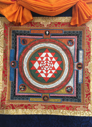 Shri Yantra Mandala Thangka | Tibetan Buddhist Art