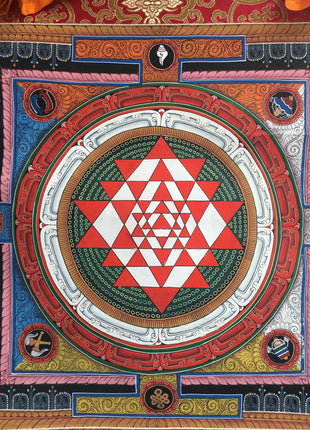 Shri Yantra Mandala Thangka | Tibetan Buddhist Art
