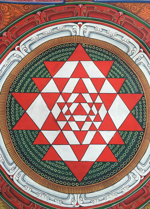 Shri Yantra Mandala Thangka | Tibetan Buddhist Art
