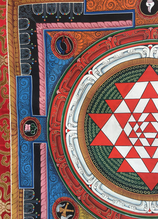 Shri Yantra Mandala Thangka | Tibetan Buddhist Art