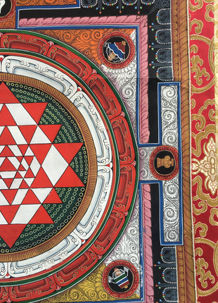 Shri Yantra Mandala Thangka | Tibetan Buddhist Art