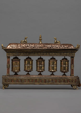 5 in 1 Prayer Wheel with Incense Burner 