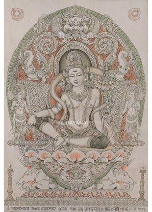 High-Quality Giclee Print Of Indra Deity 