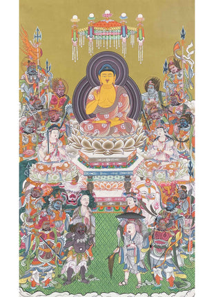 Japanese Style Buddha Thangka | Religious Painting Shrine Room Decor