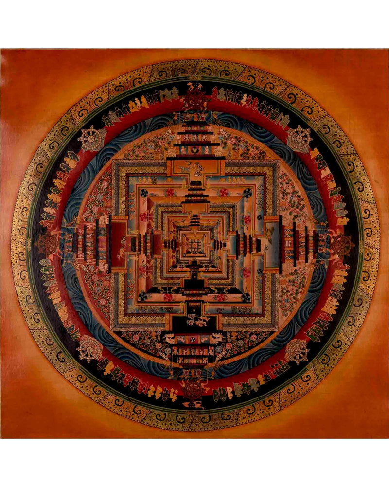 Traditional Kalachakra Mandala Thangka | Tibetan Art | Wall Decors