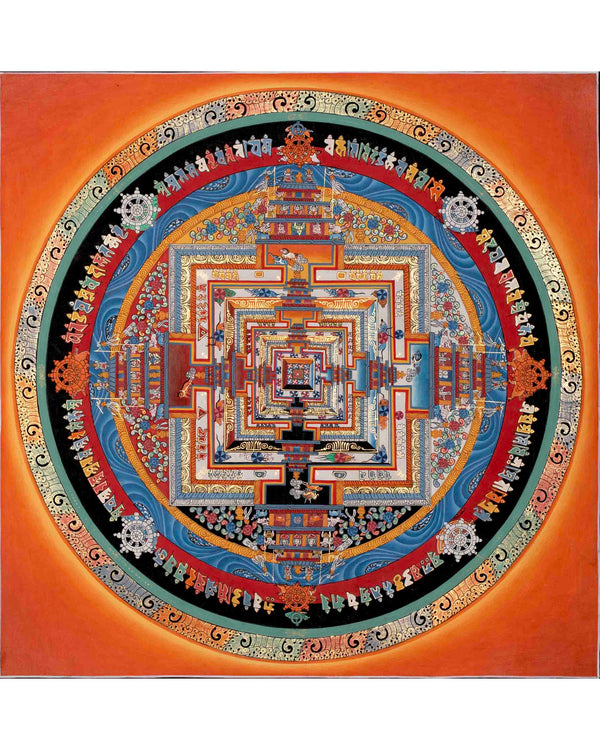 Hand Painted Kalachakra Mandala Thangka