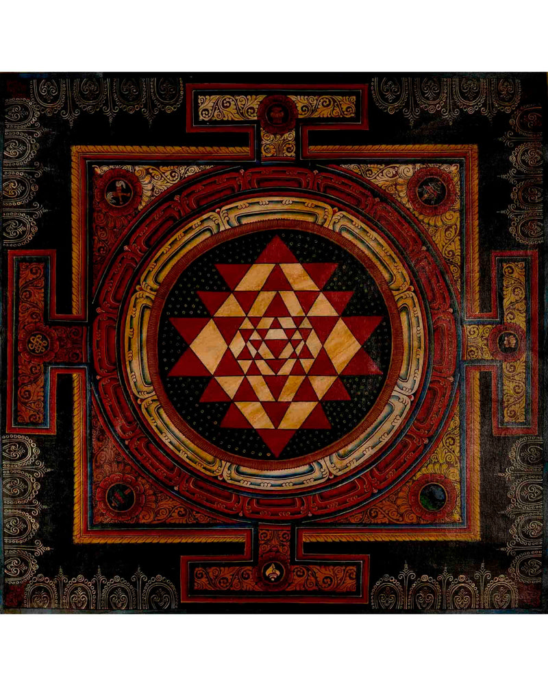 Tibetan Kalachakra Mandala Thangka | Traditional Art Thangka