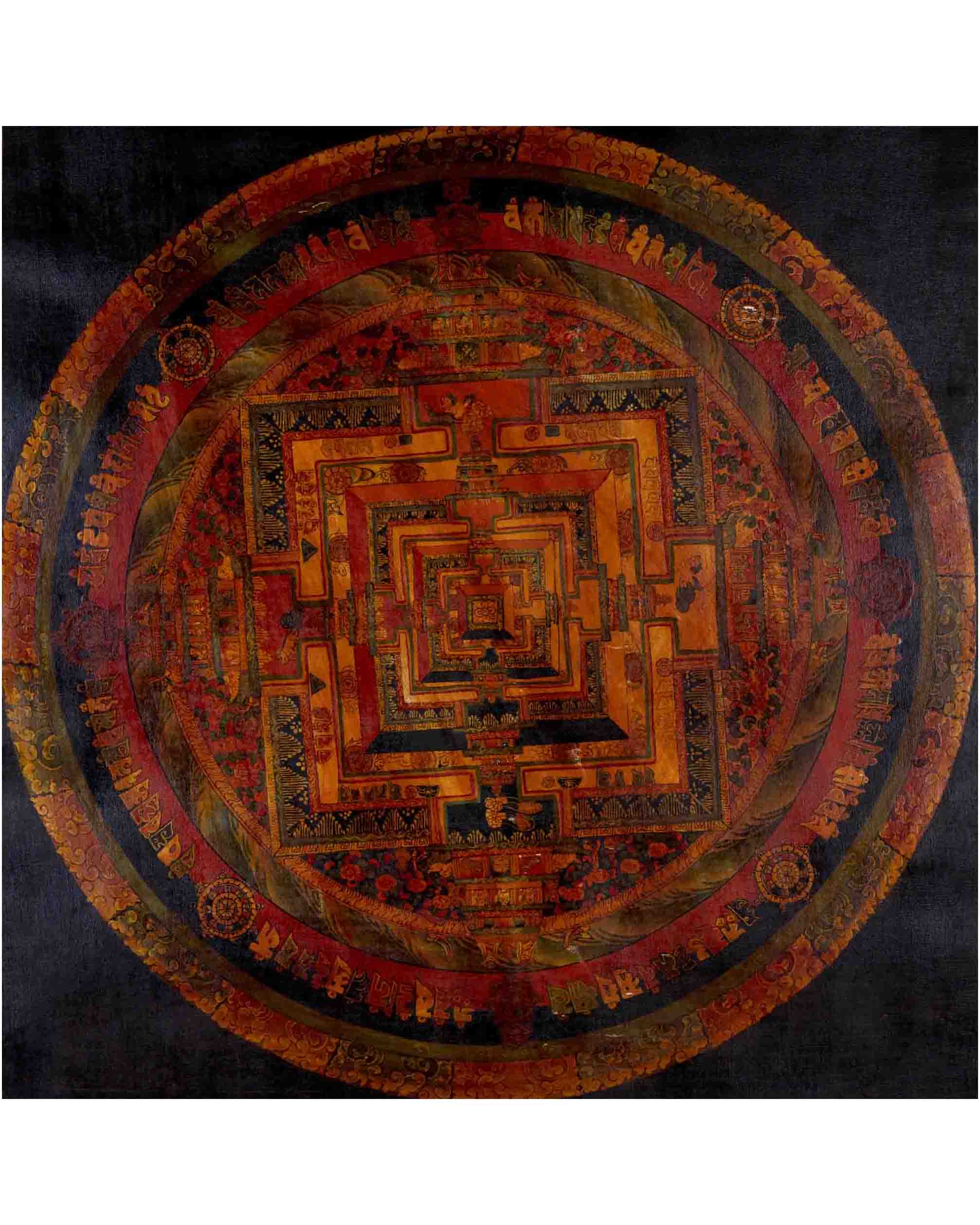 Tibetan Kalachakra Mandala Thangka | Traditional Art | Wall Decors
