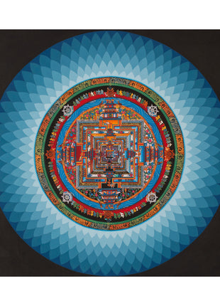 Kalachakra Mandala Thangka |  Tibetan Thangka Art  for Meditation