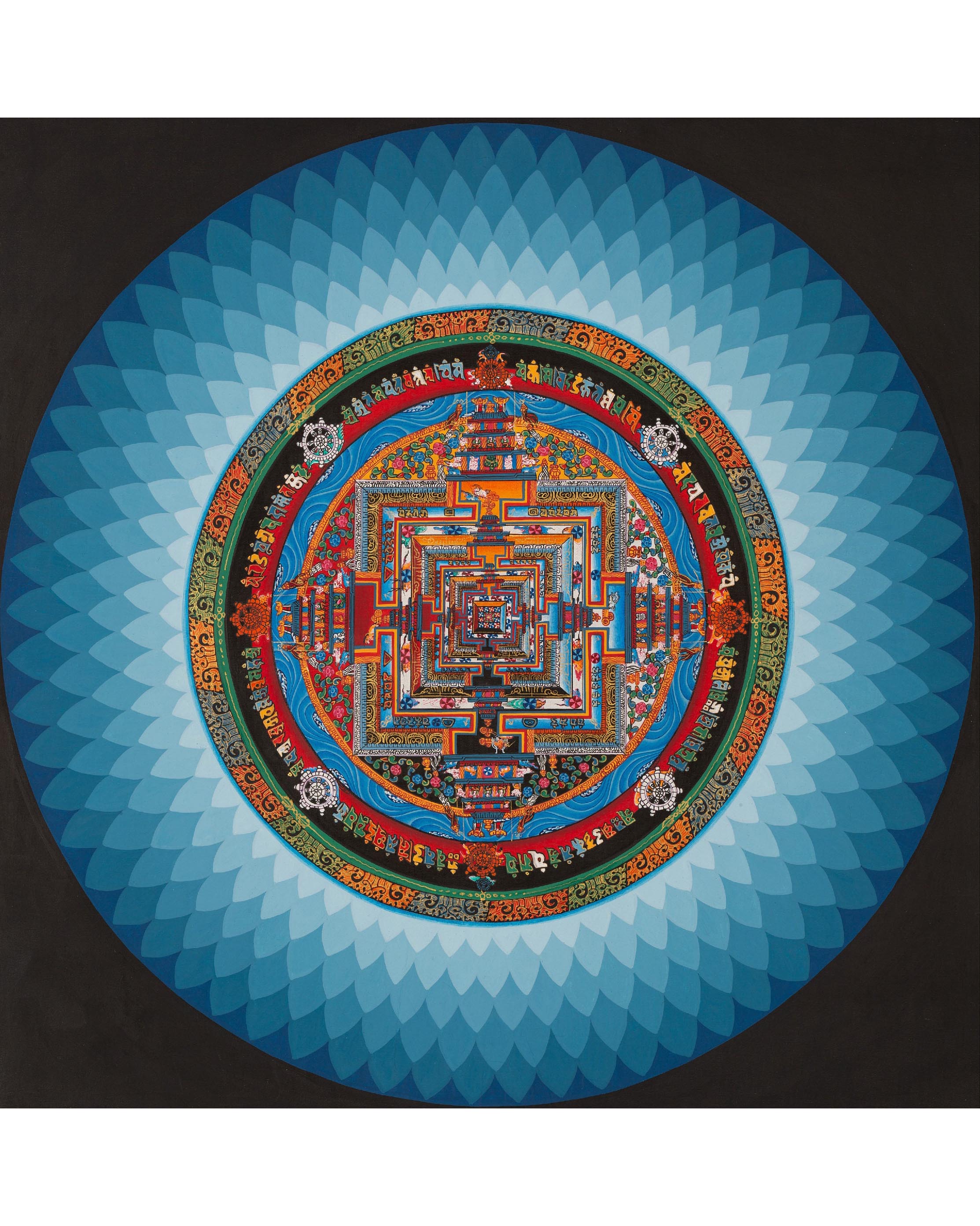 Kalachakra Mandala Thangka |  Tibetan Thangka Art  for Meditation