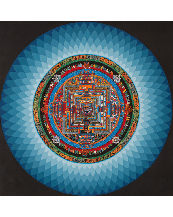 Kalachakra Mandala Thangka |  Tibetan Thangka Art  for Meditation