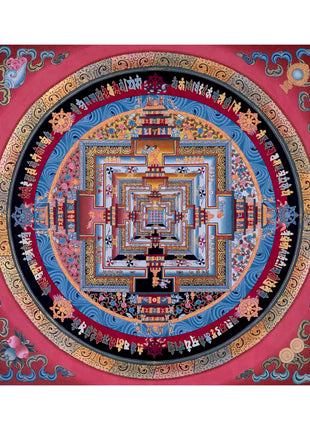 Kalachakra Mandala Thangka | Mindfulness Meditation Object | Wall Decors