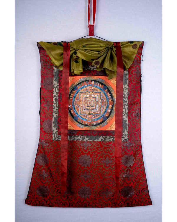 Kalachakra Mandala With Brocade | Wall Decoration (Inactive Product)