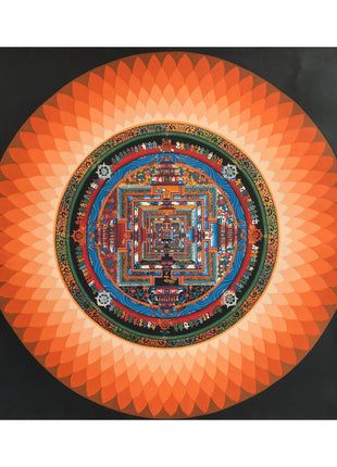 Kalachakra Mandala With Lotus | Tibetan Art | Thangka Painting